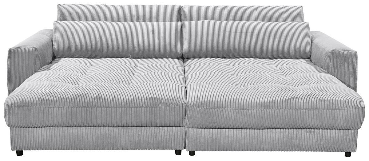 Bigsofa Barura Loveseat ca. 292x194 cm Hellgrau - Hellgrau/Schwarz, KONVENTIONELL, Holzwerkstoff/Kunststoff (292/90/194cm) - MID.YOU