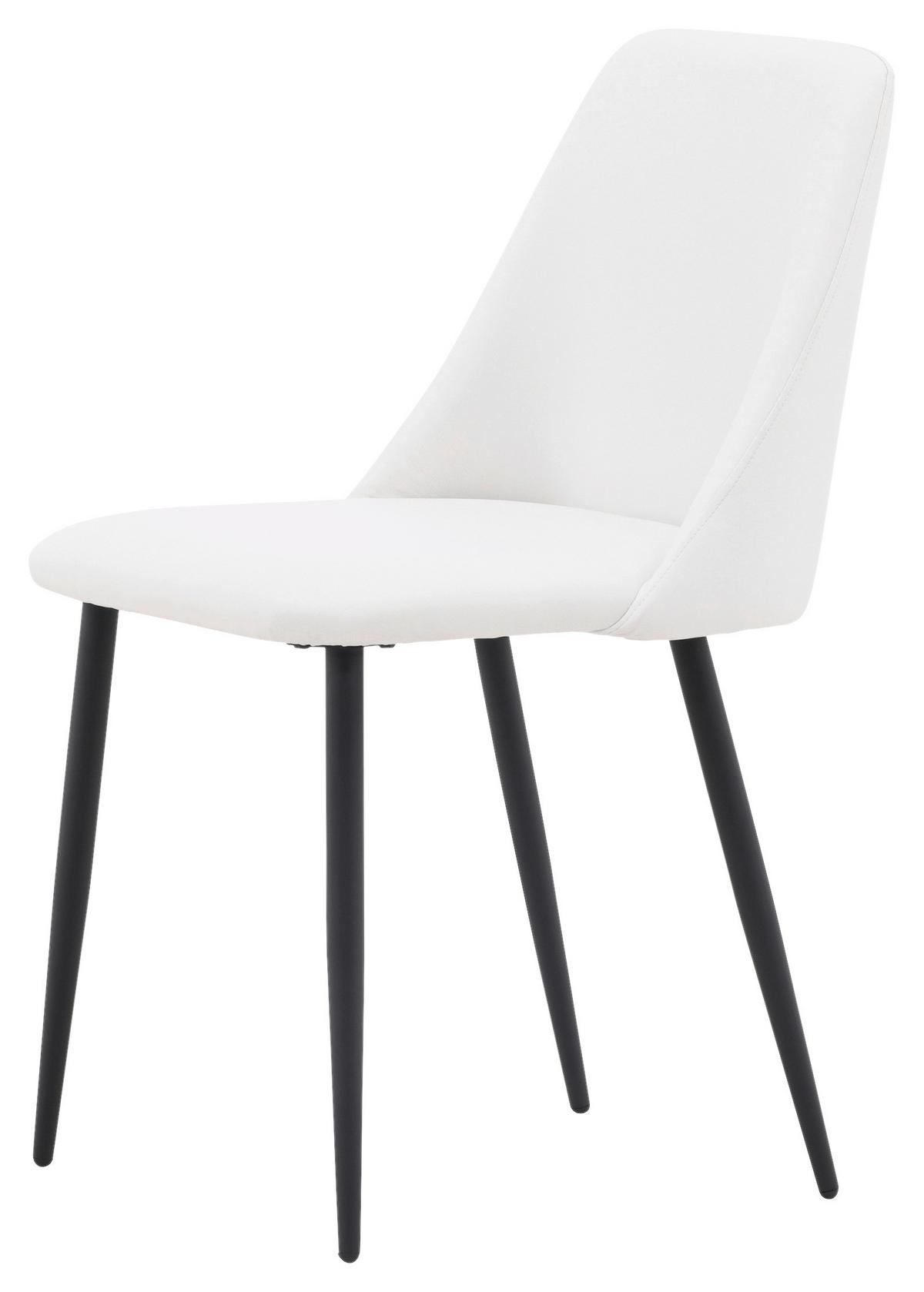 STUHL-SET NIGHT - Schwarz/Weiß, Design, Textil/Metall (49/87/56cm) - Livetastic