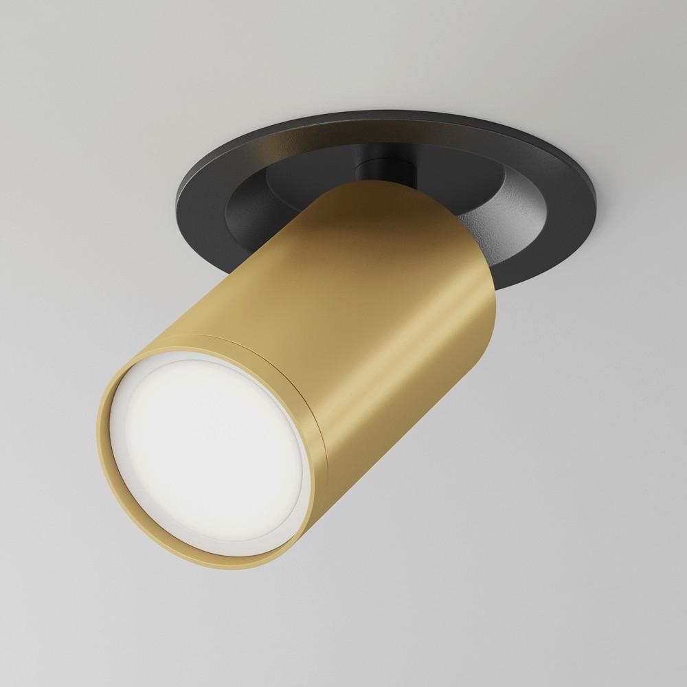 DECKENLEUCHTE FOCUS S - Goldfarben/Schwarz, Modern, Metall (5,2/12,3cm) - MAYTONI