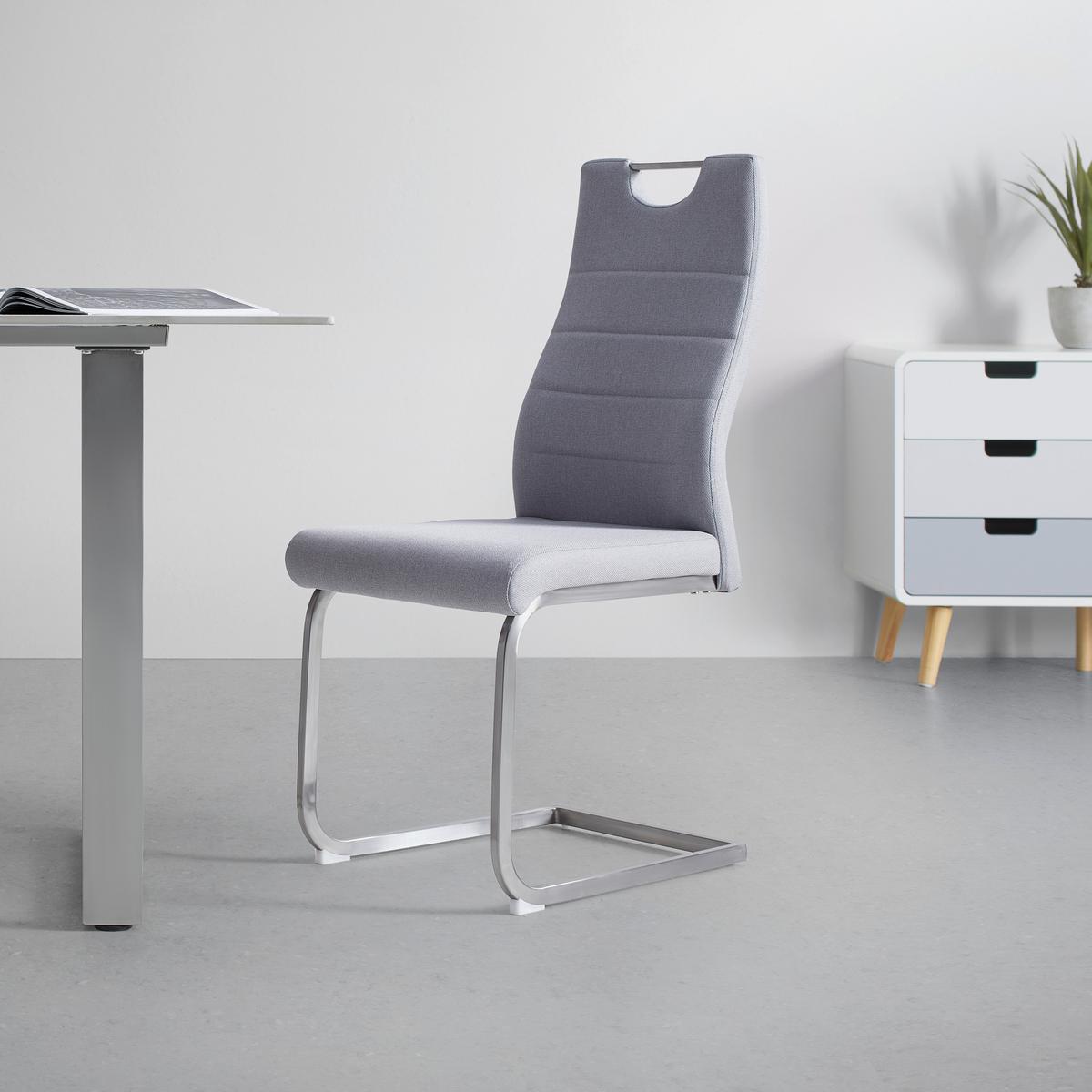 Stolica New York S - siva/boje oplemenjenog čelika, Konvencionalno, metal/tekstil (58/101/44cm) - Modern Living