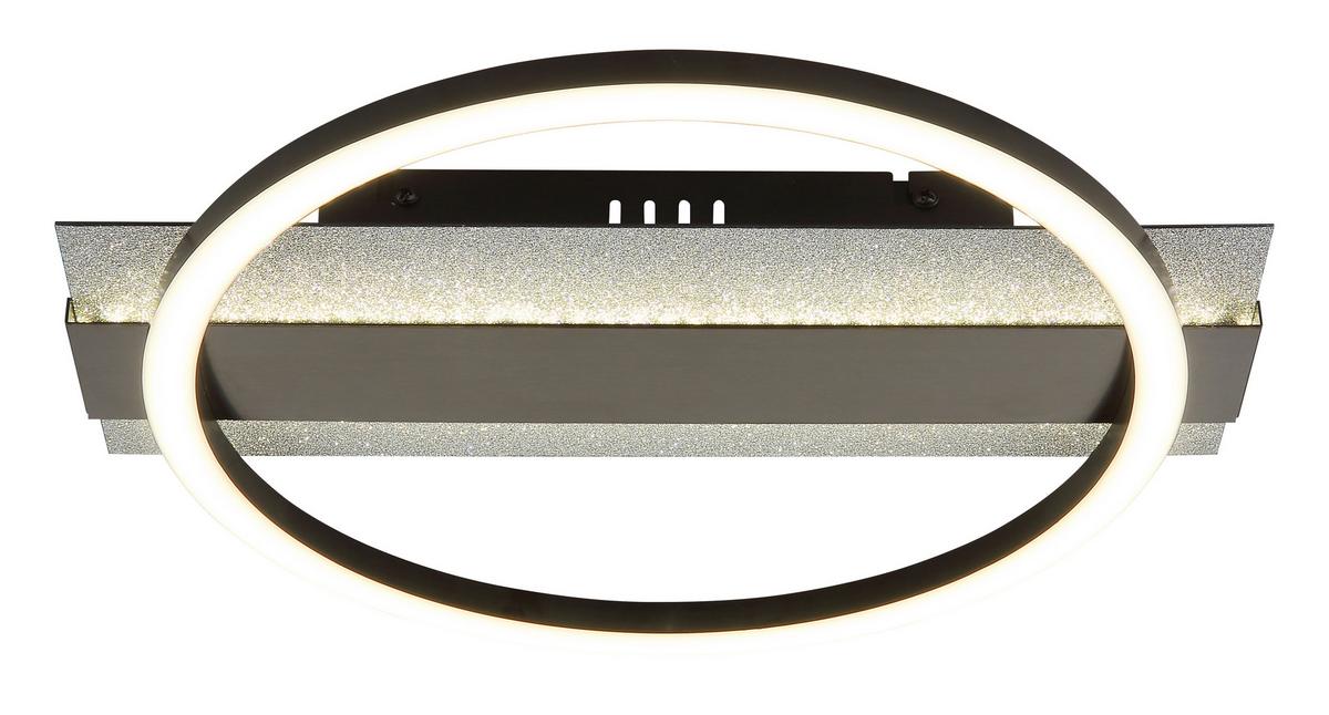 Led Stropna Svjetiljka Norberto - bijela/srebrne boje, Design, metal/plastika (34,2/6,8/30cm) - Globo