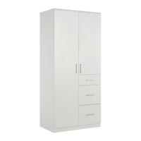 armoire à portes battantes in Weiss ca. 90x197x55cm - blanc, Konventionell, bois (90/197/55cm) - Mömax