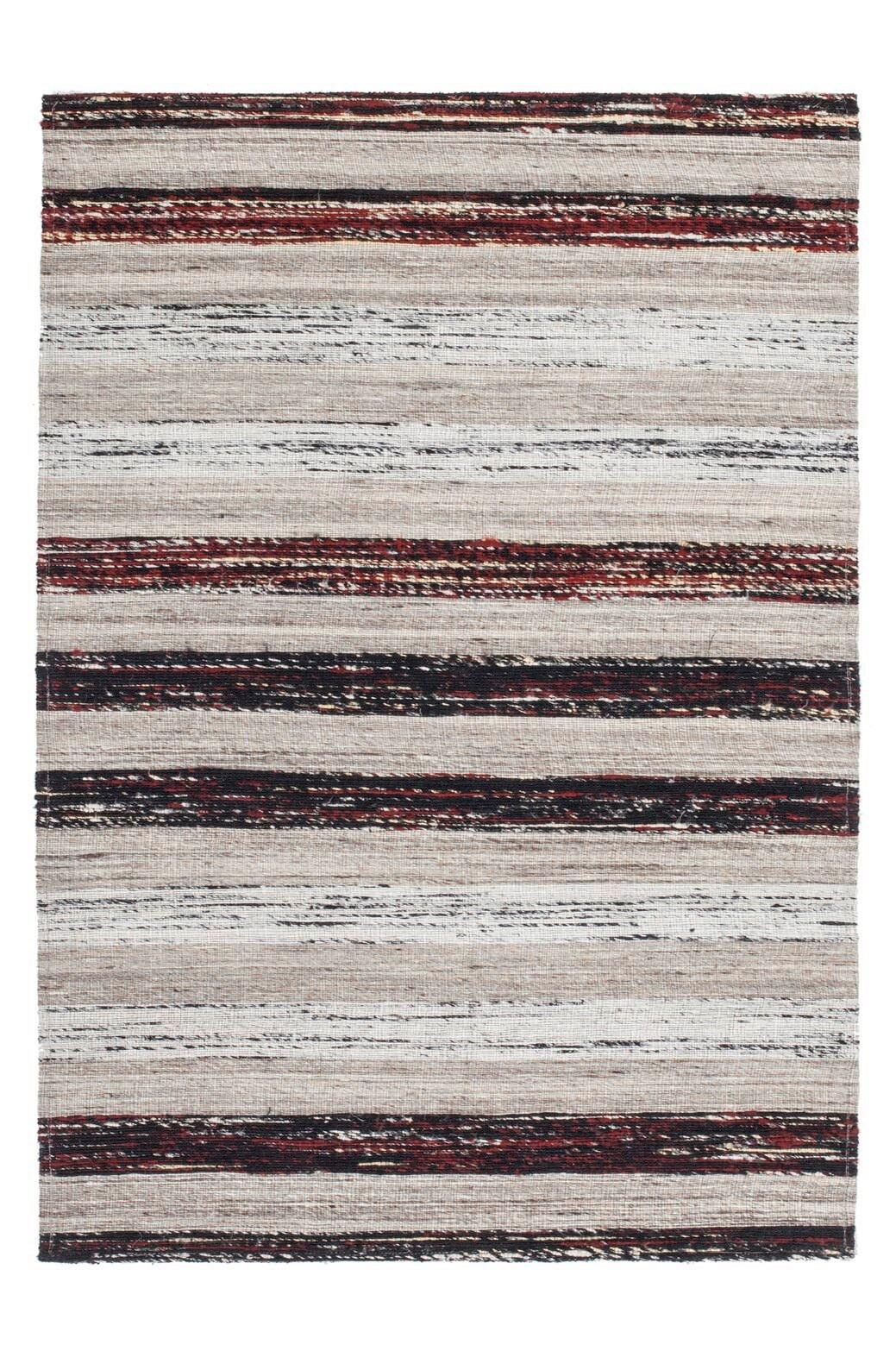 Handwebteppich Duarte 210 Schwarz/weiss 80x150 - Weiss/Schwarz, Basics, Textil (80/150cm) - Kayoom