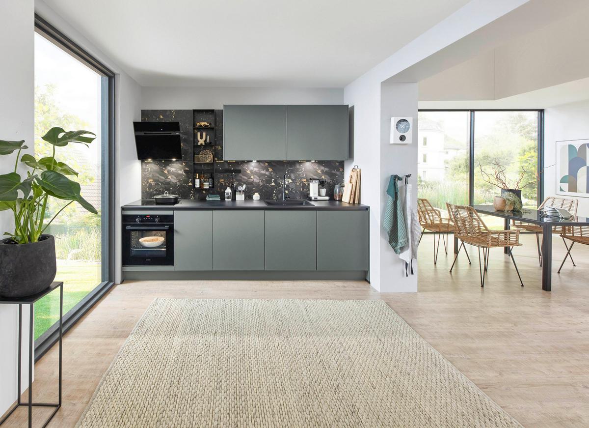 Bucătărie la comandă Easytouch - Basics, material pe bază de lemn (290cm) - Nobilia