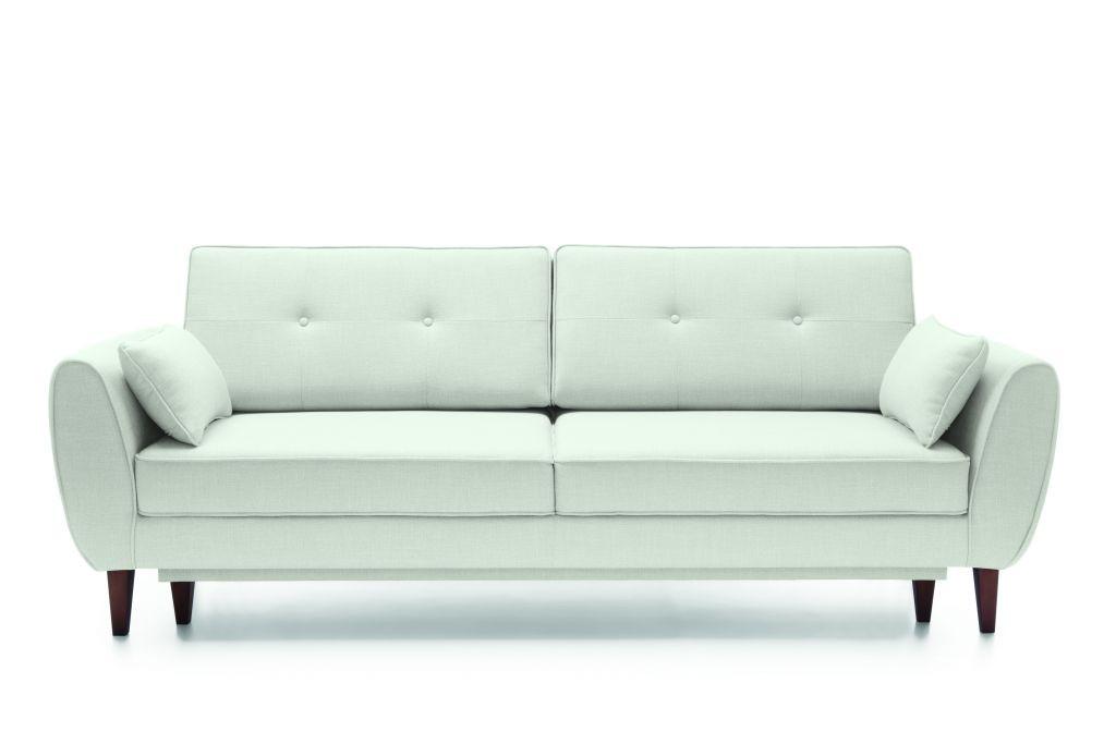 Canapea extensibila CANDY - gri deschis, Modern, lemn/textil (237/86/94cm)