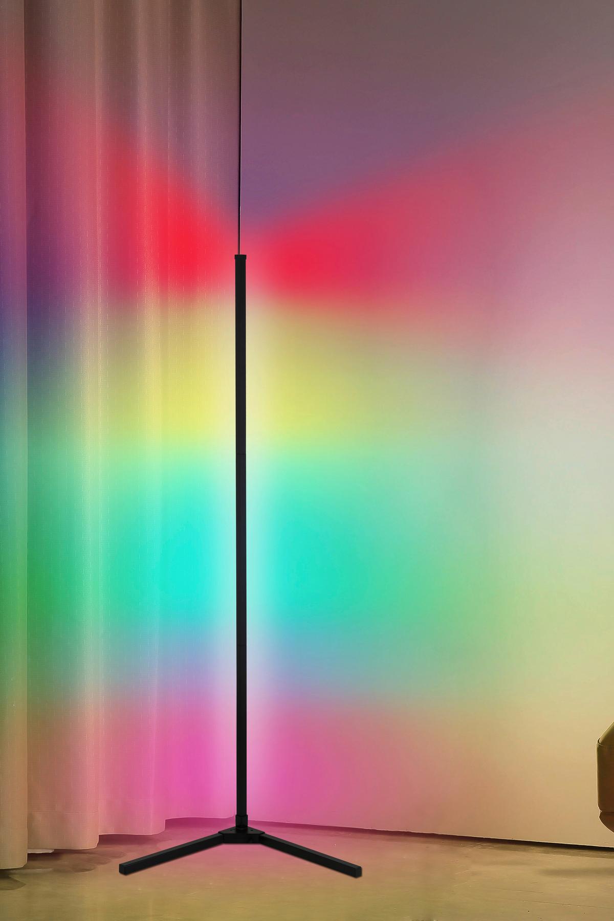 Stoječa Led-svetilka Julika, 8 W - črna, Moderno, kovina/umetna masa (38,5/38,4/140cm) - Mömax