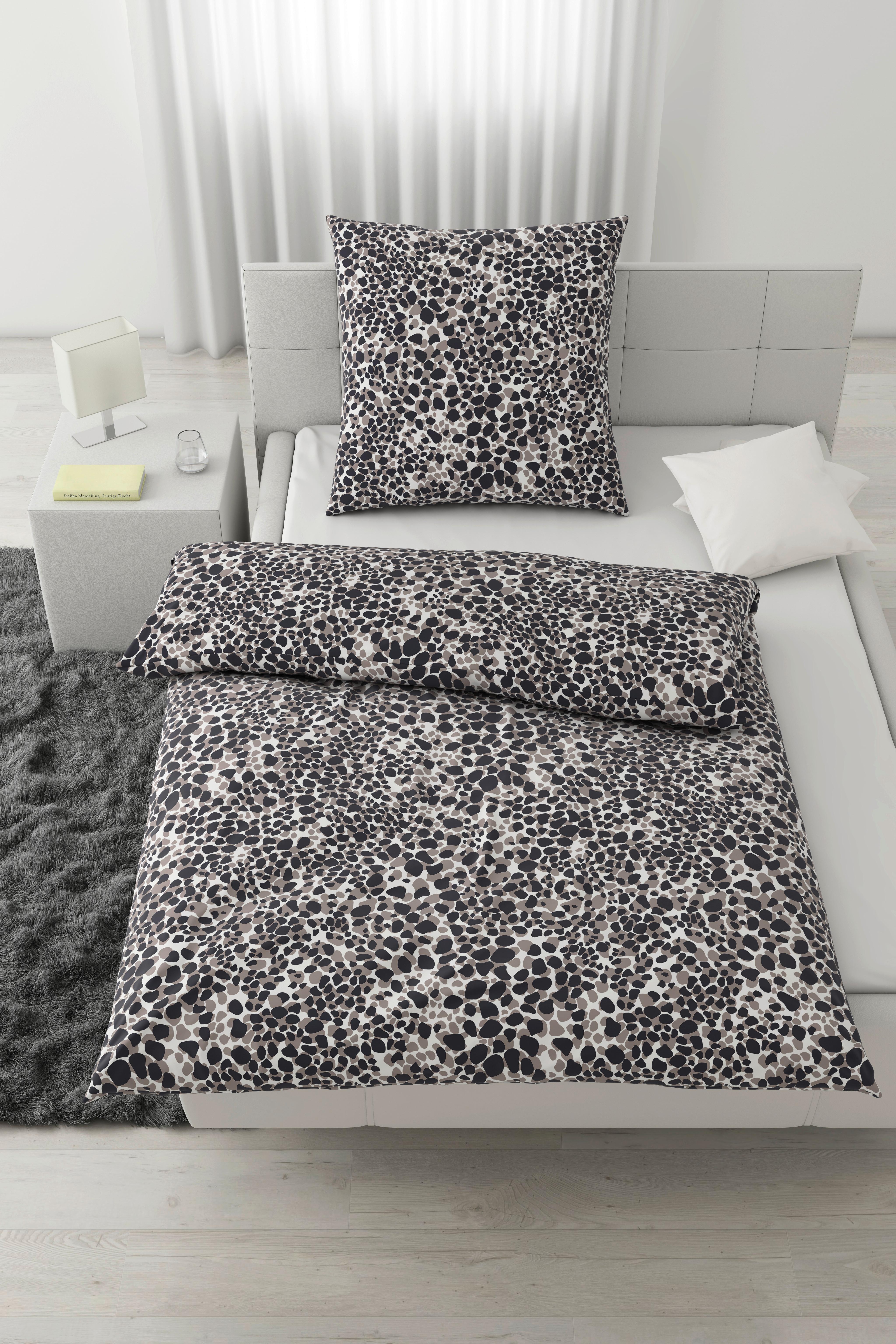 Bettwäsche Stony Frames in Grau ca. 135x200cm - Grau, ROMANTIK / LANDHAUS, Textil (135/200cm) - Modern Living
