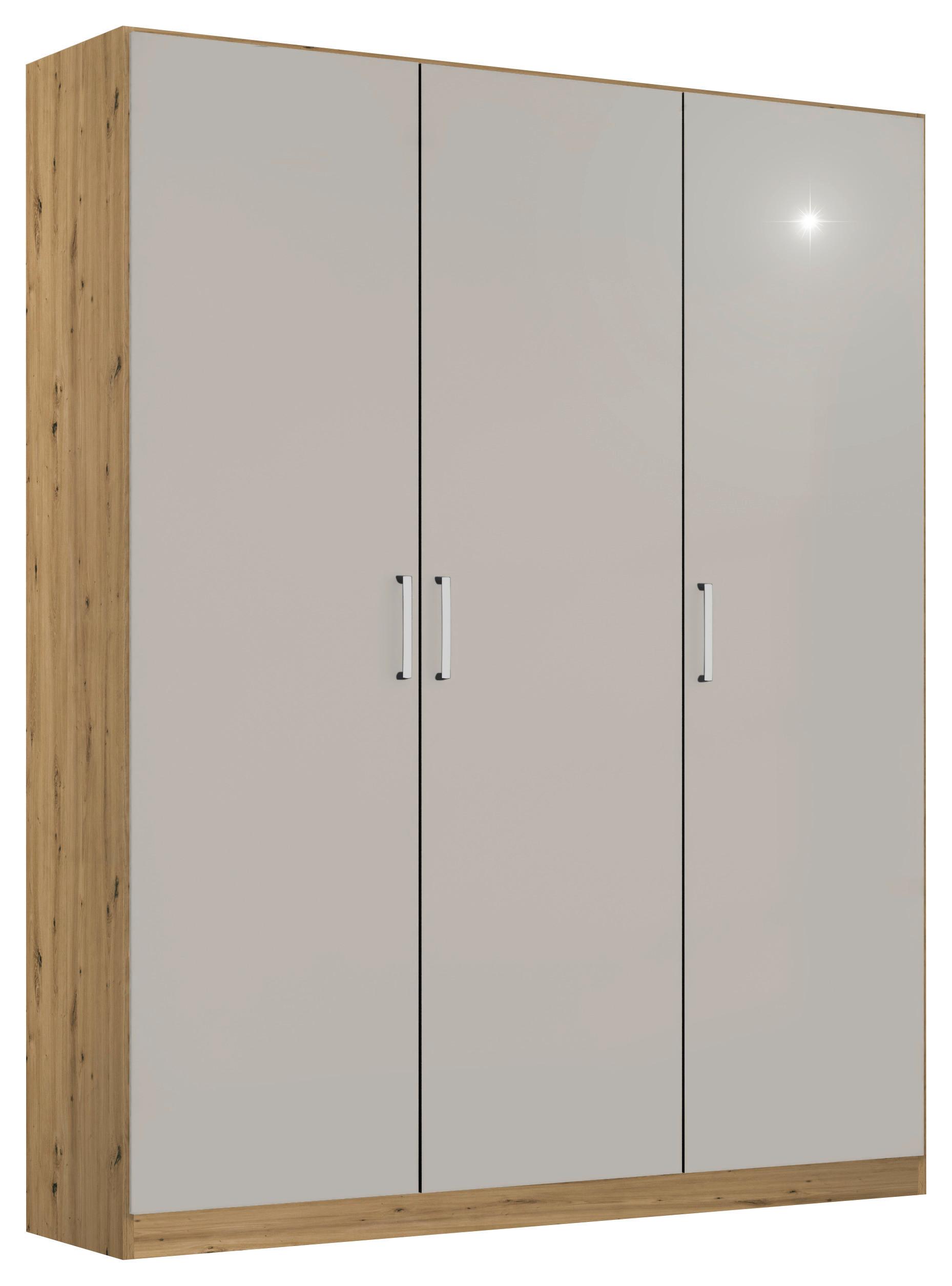 DULAP USI ROTATIVE BERLIN - gri deschis/stejar Artisan, Modern, material pe bază de lemn (136/210/54cm) - Modern Living
