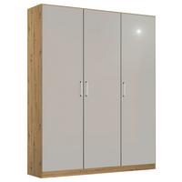 DULAP USI ROTATIVE BERLIN - gri deschis/stejar Artisan, Modern, material pe bază de lemn (136/210/54cm) - Modern Living