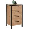 commode in Schwarz/Eichefarben - Eichefarben/Schwarz, Lifestyle, Holzwerkstoff/Kunststoff (50,5/89,5/40,2cm) - Mömax