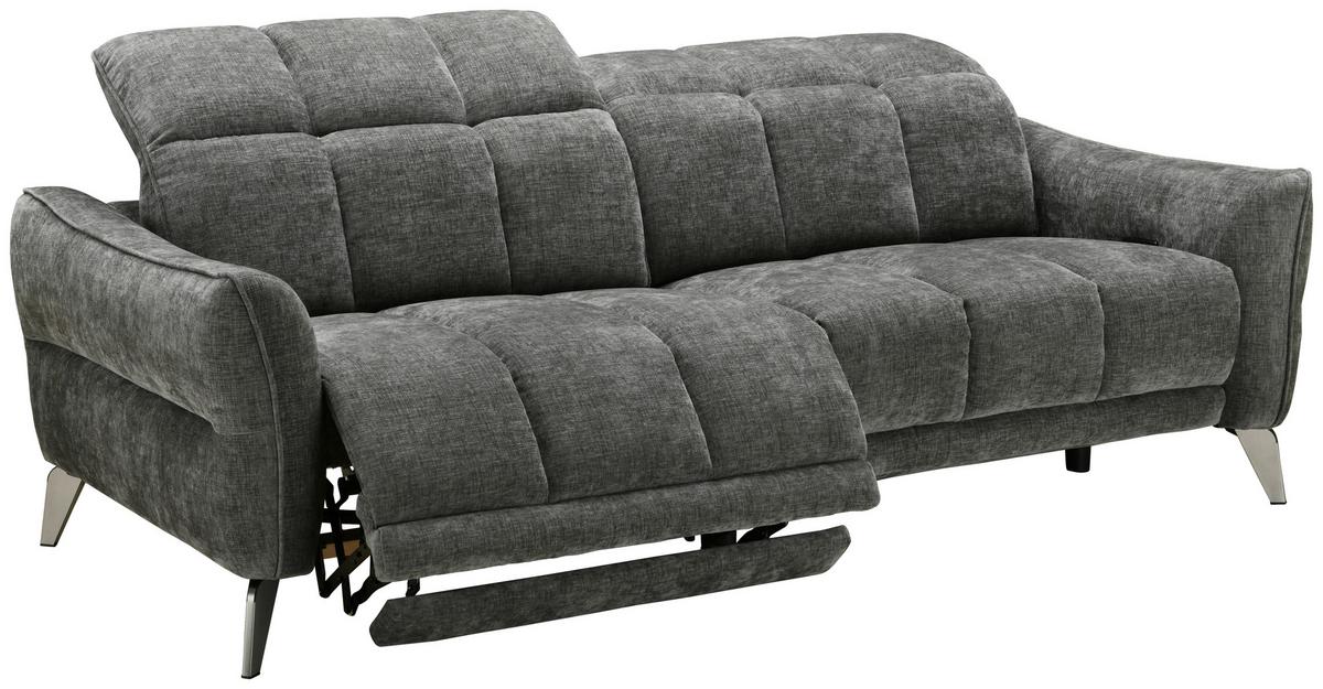 Zofa Jupiter, Temno Siva - temno siva/črna, Design, kovina/tekstil (216/79/106cm) - Livetastic