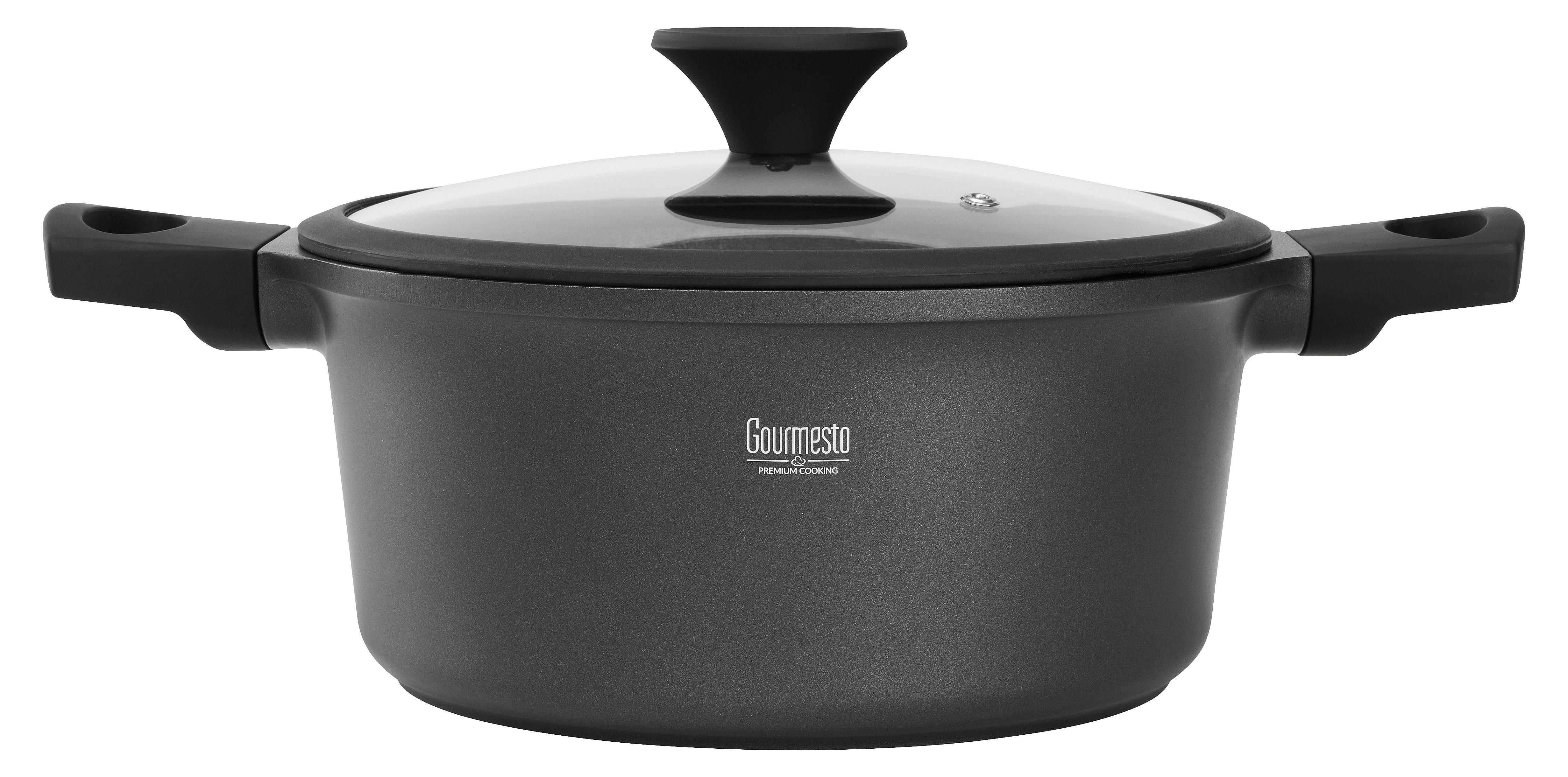 GRYTA BLACK LINE - klar/svart, Klassisk, metall/glas (24/11,4cm) - Gourmesto