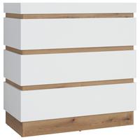 Komoda Calabria - bijela/boje hrasta, Moderno, drvni materijal/plastika (90,1/92,5/45cm) - Modern Living