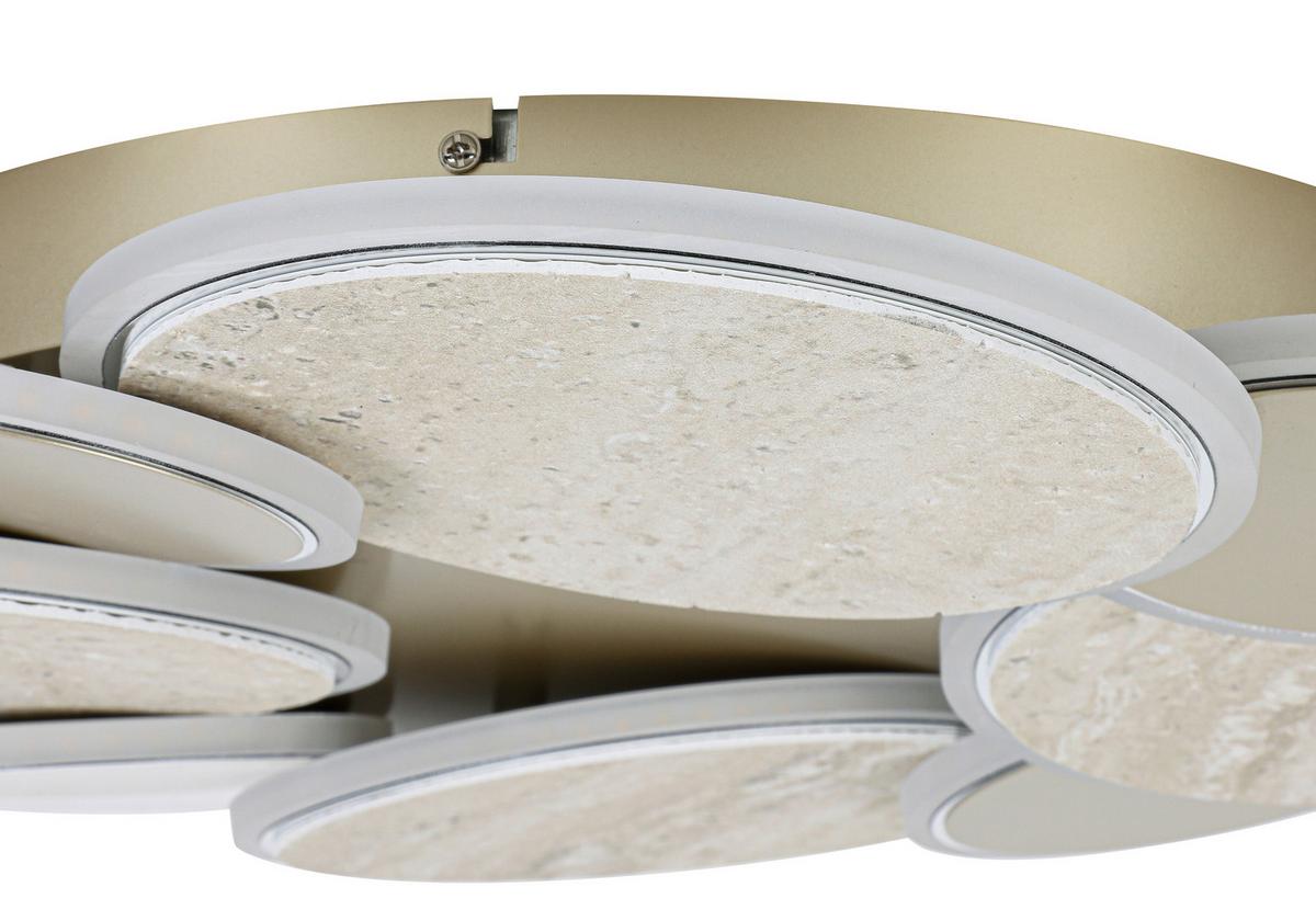 Led Mennyezeti Lámpa Stoni - krómszínű/Pezsgő, Modern, műanyag/fém (52/6cm) - Mömax