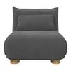 BÄDDFÅTÖLJ BELLA - mörkgrå/naturfärgad, Modern, metall/trä (85/76/84cm) - Bessagi Home