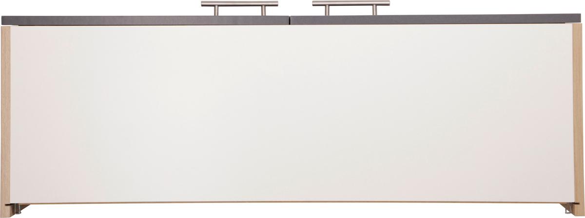 Kuhinjska Zgornja Omarica Merle, Barva Hrasta, Siva - srebrne barve/siva, Basics, kovina/steklo (100/56,1/34,6cm) - Respekta