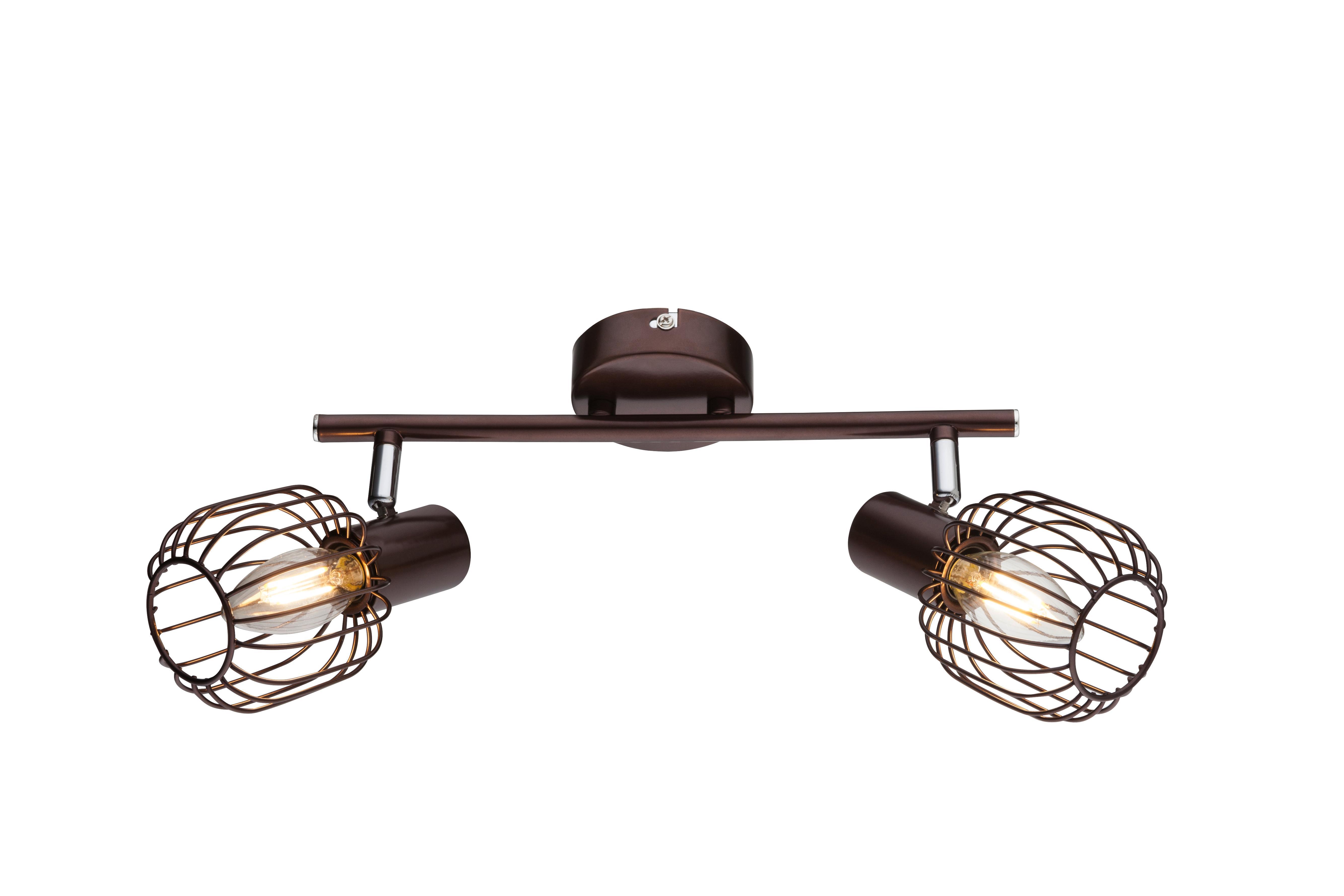 Strahler max. 40 Watt 54801-2 - Bronzefarben, Trend, Metall (32,5/15cm)