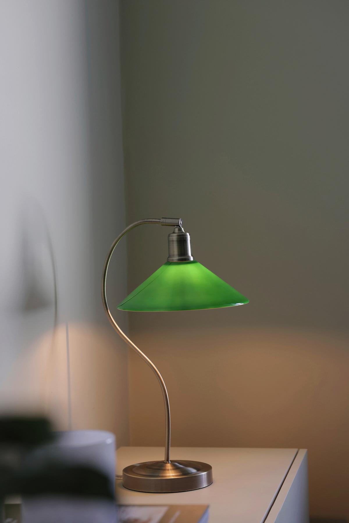 Tischleuchte Vela Grün max. 40 Watt - Grün, Basics, Metall (27,5/25/49cm) - Markslöjd