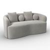 Sofa Julie Chenille Grau - Grau, MODERN, Holz/Textil (180/68/82cm) - Bessagi Home
