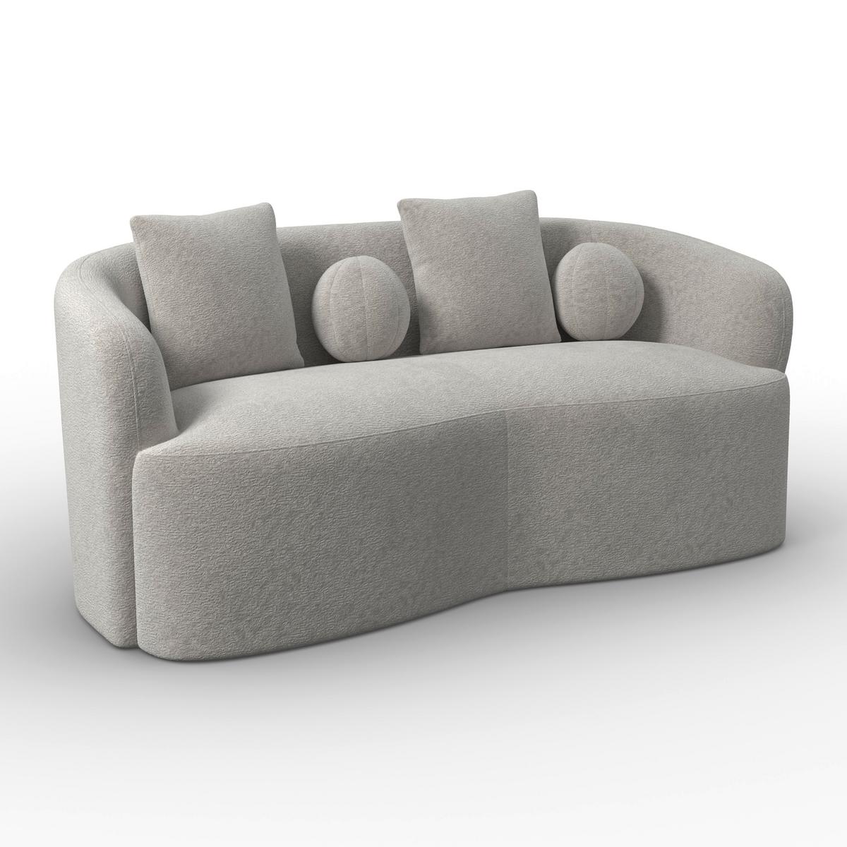 Sofa Julie Chenille Grau - Grau, MODERN, Holz/Textil (180/68/82cm)