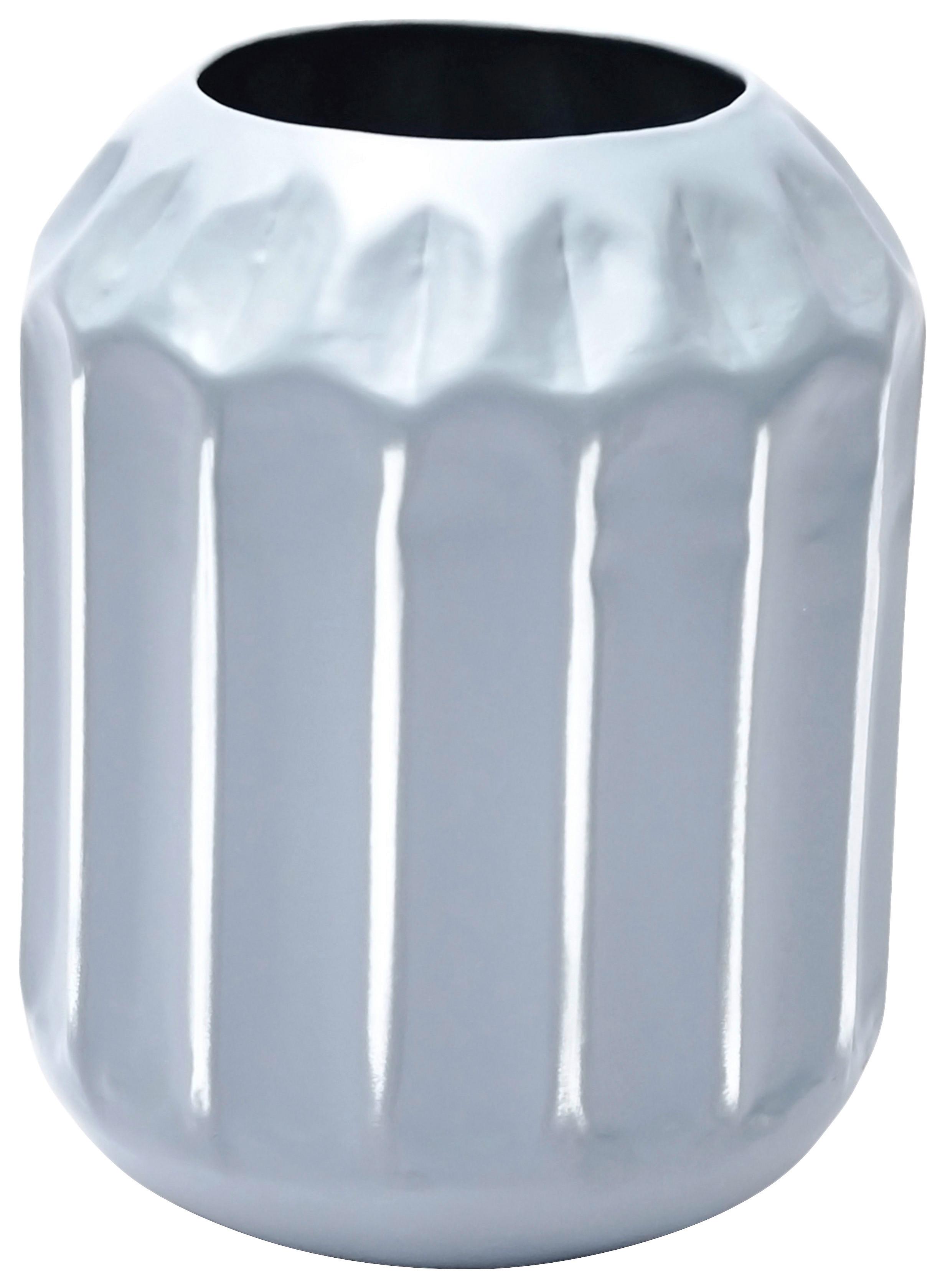 VASE WANDA - Grau, Lifestyle, Metall (12/18/12cm) - Kayoom
