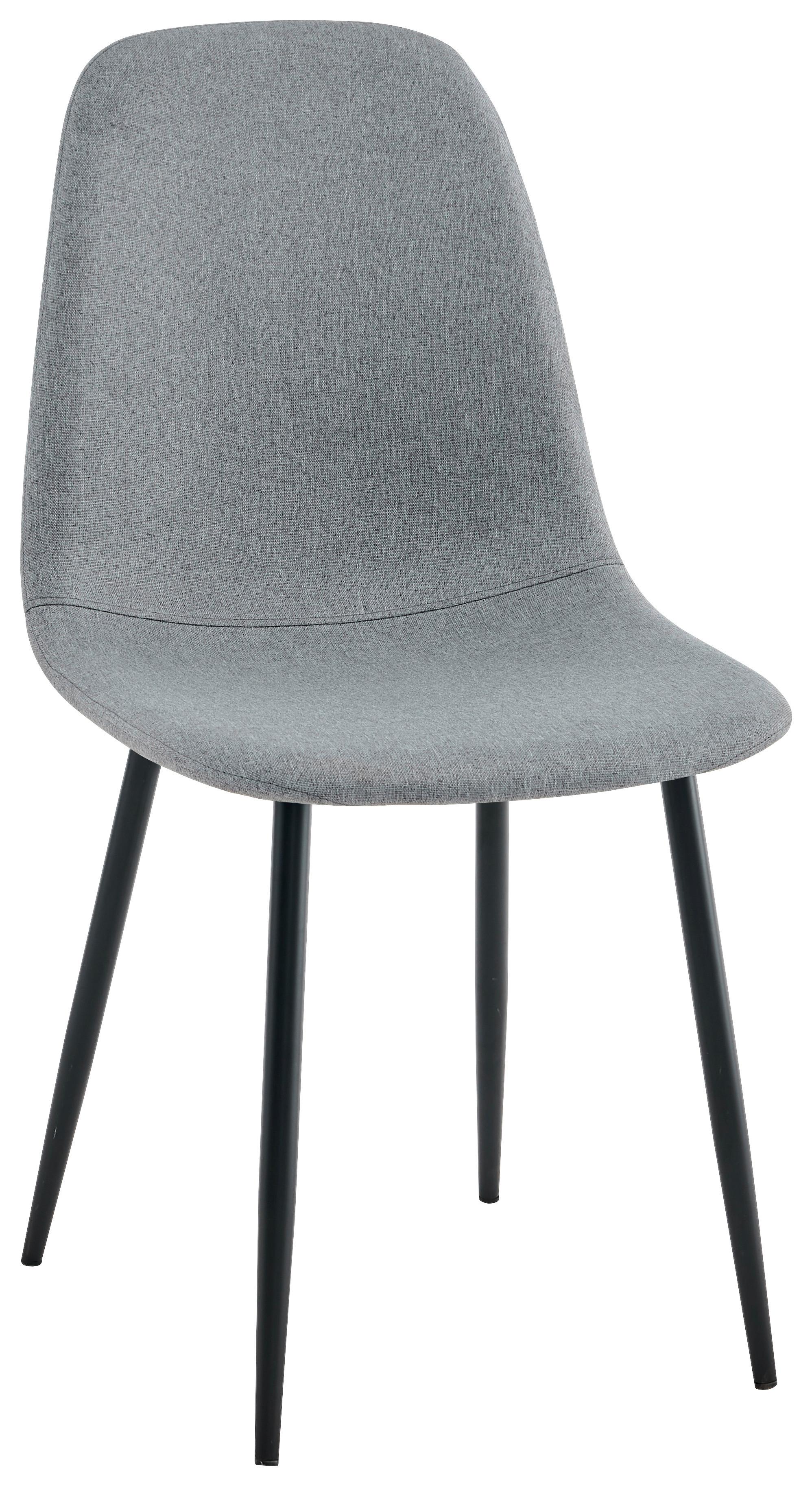 Scaun MARIA II - gri deschis/negru, Modern, metal/textil (44/86/63,5cm) - Based