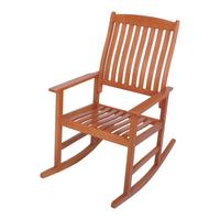 Gartenschaukelstuhl Florida ca. 62x102x94 cm Holz - Braun, Basics, Holz (62/102/93,5cm) - Gardenson