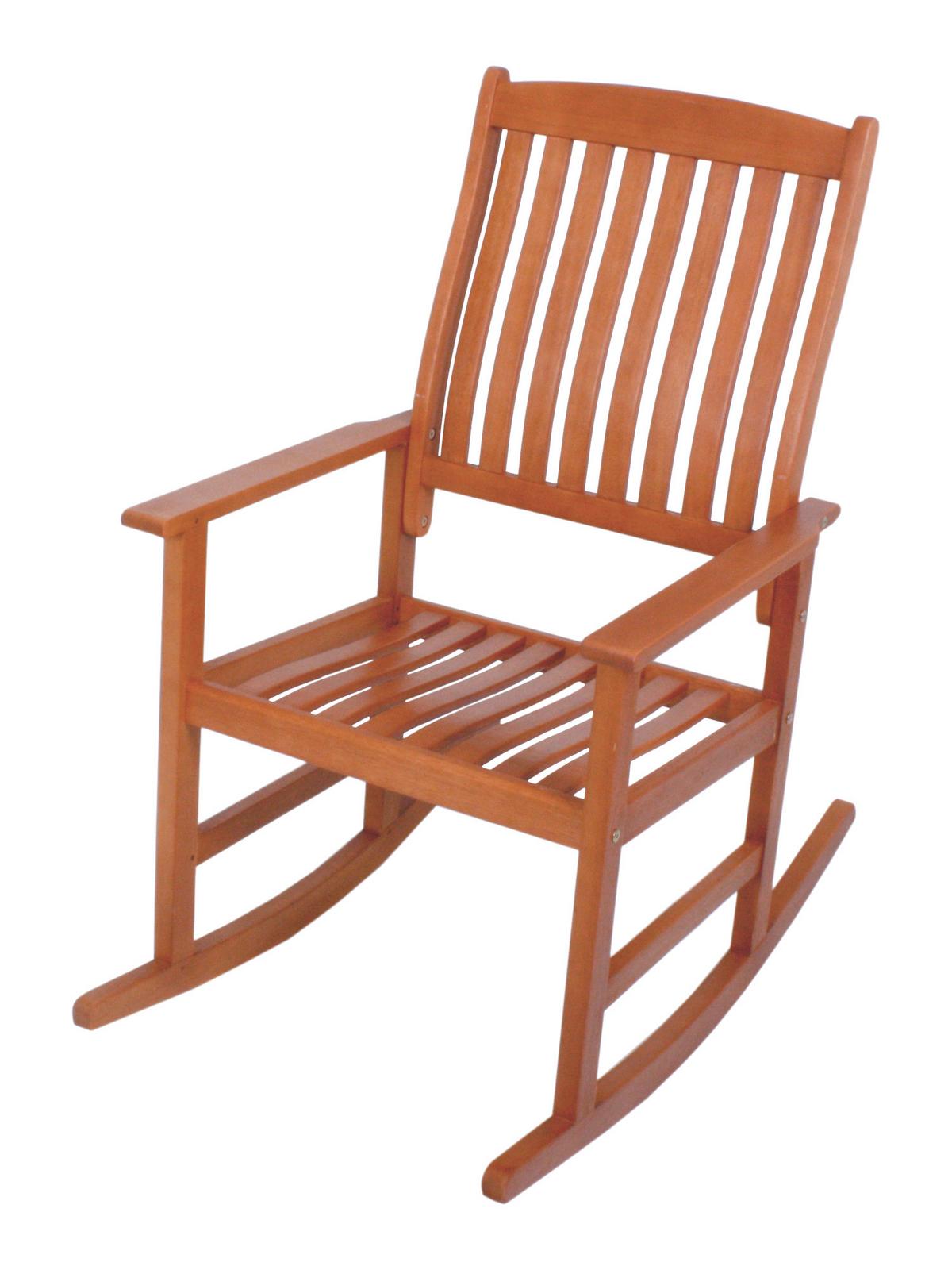 Gartenschaukelstuhl Florida ca. 62x102x94 cm Holz - Braun, Basics, Holz (62/102/93,5cm) - Gardenson