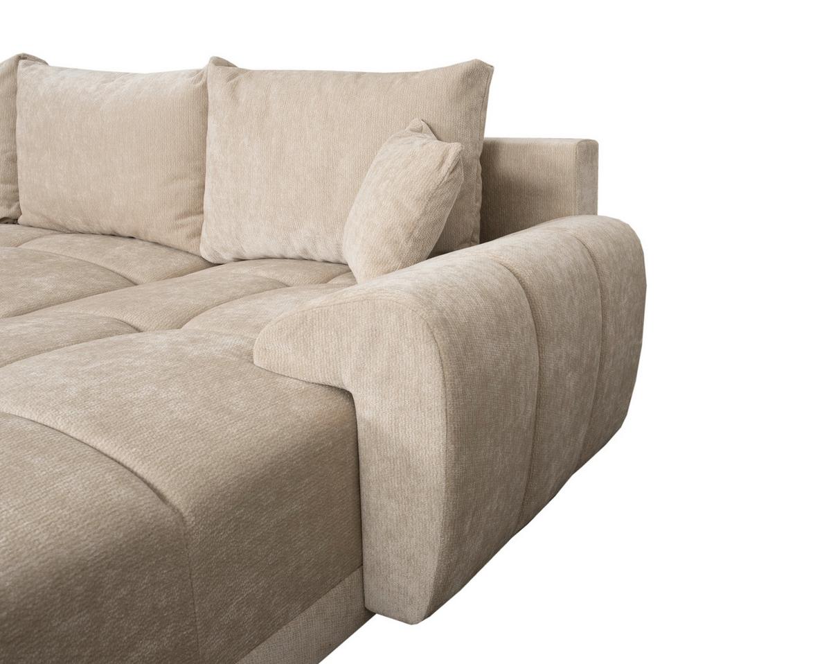 Kutna Garnitura Bonn - bež/crna, Moderno, tekstil/plastika (296/182cm) - Modern Living