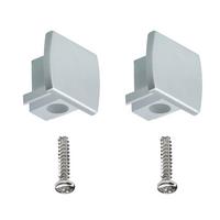 Schienensystem-Endkappe Universal Endcap, 2er Set - Chromfarben, Design, Kunststoff (1,3/1,8/2,1cm) - Paulmann