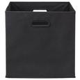 Faltbox Elli Schwarz - Schwarz, MODERN, Karton/Textil (33/33/32cm) - Modern Living Faltbox Elli Schwarz - Schwarz, MODERN, Karton/Textil (33/33/32cm) - Modern Living