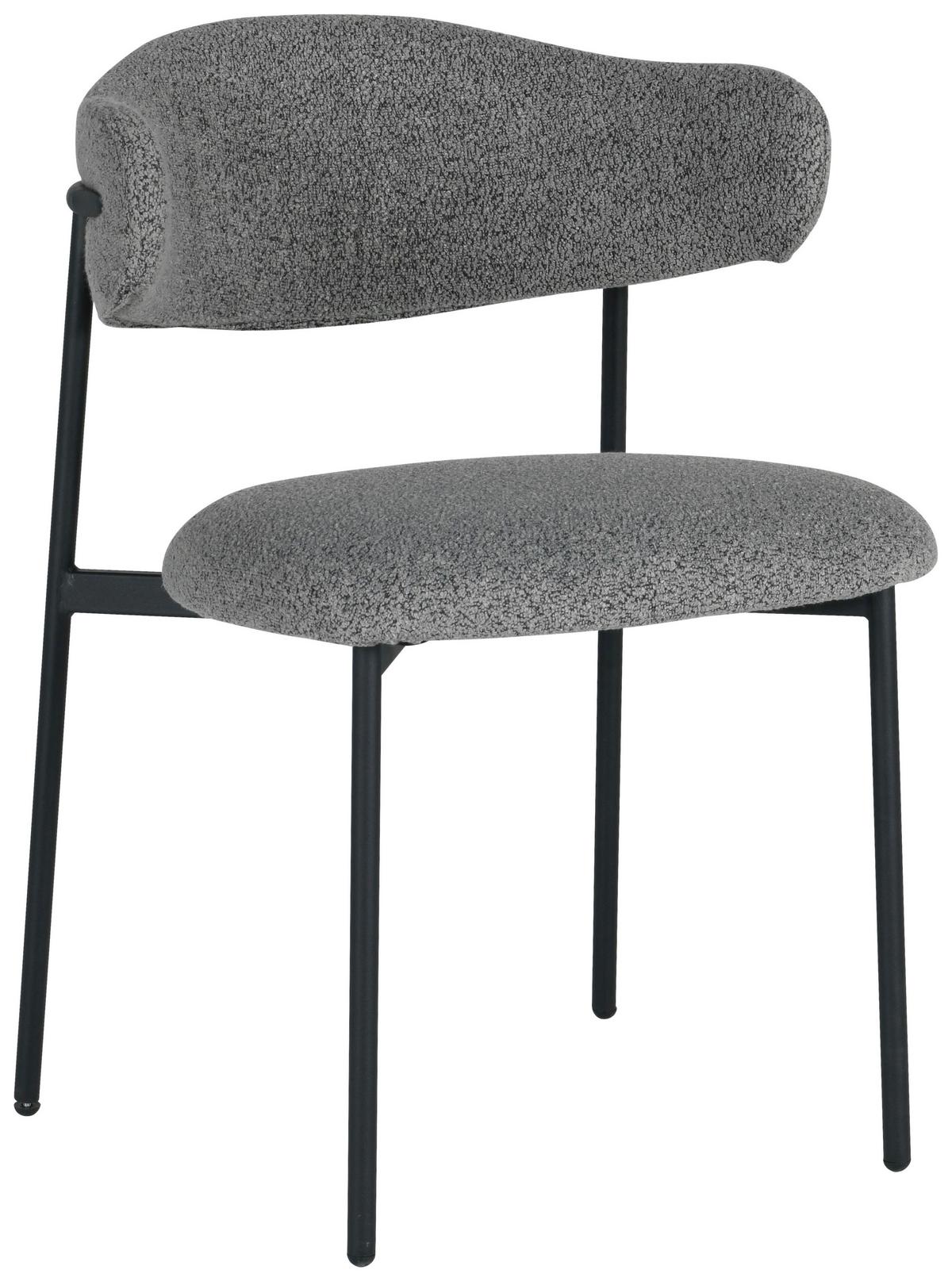 KRZESŁO MIJOU - ciemnoszary/czarny, Design, metal/tkanina (55/78/58cm) - Boxxx