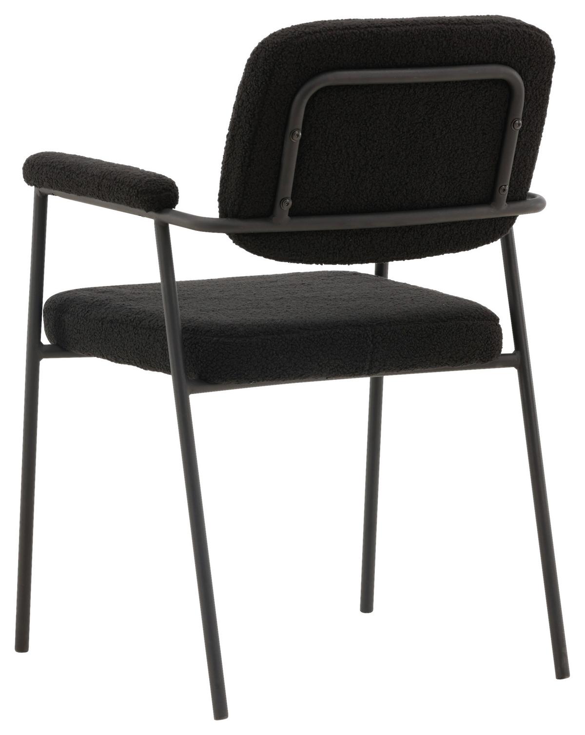 STUHL-SET YESTERDAY - Schwarz, Design, Textil/Metall (58/90/61cm) - Livetastic