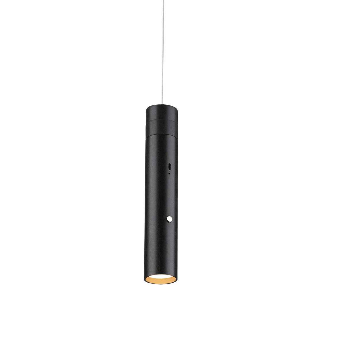LAMPA WISZĄCA LED 18281-18 ATTACH - czarny, Design, tworzywo sztuczne/metal (4/4/60-200cm)