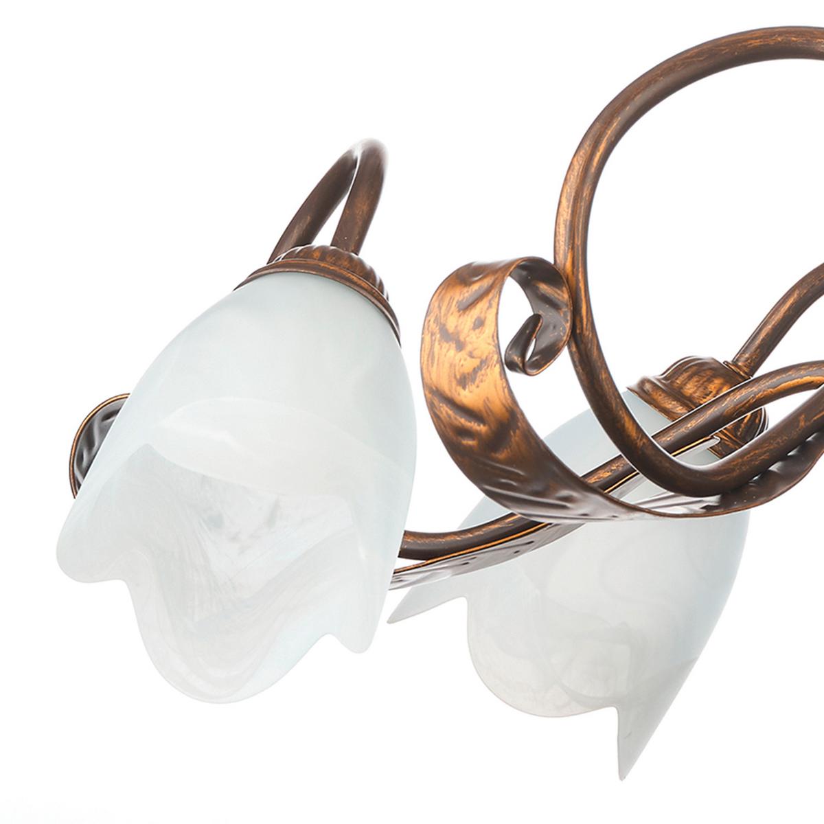 Kronleuchter Sonia Bronzefarben max. 6 Watt - Bronzefarben, Basics, Glas/Metall (70/100cm)