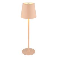 Akku-Tischleuchte Vannie Rosa/Weiß max. 3 Watt - Weiss/Rosa, Trend, Kunststoff/Metall (10,6/36cm) - Globo