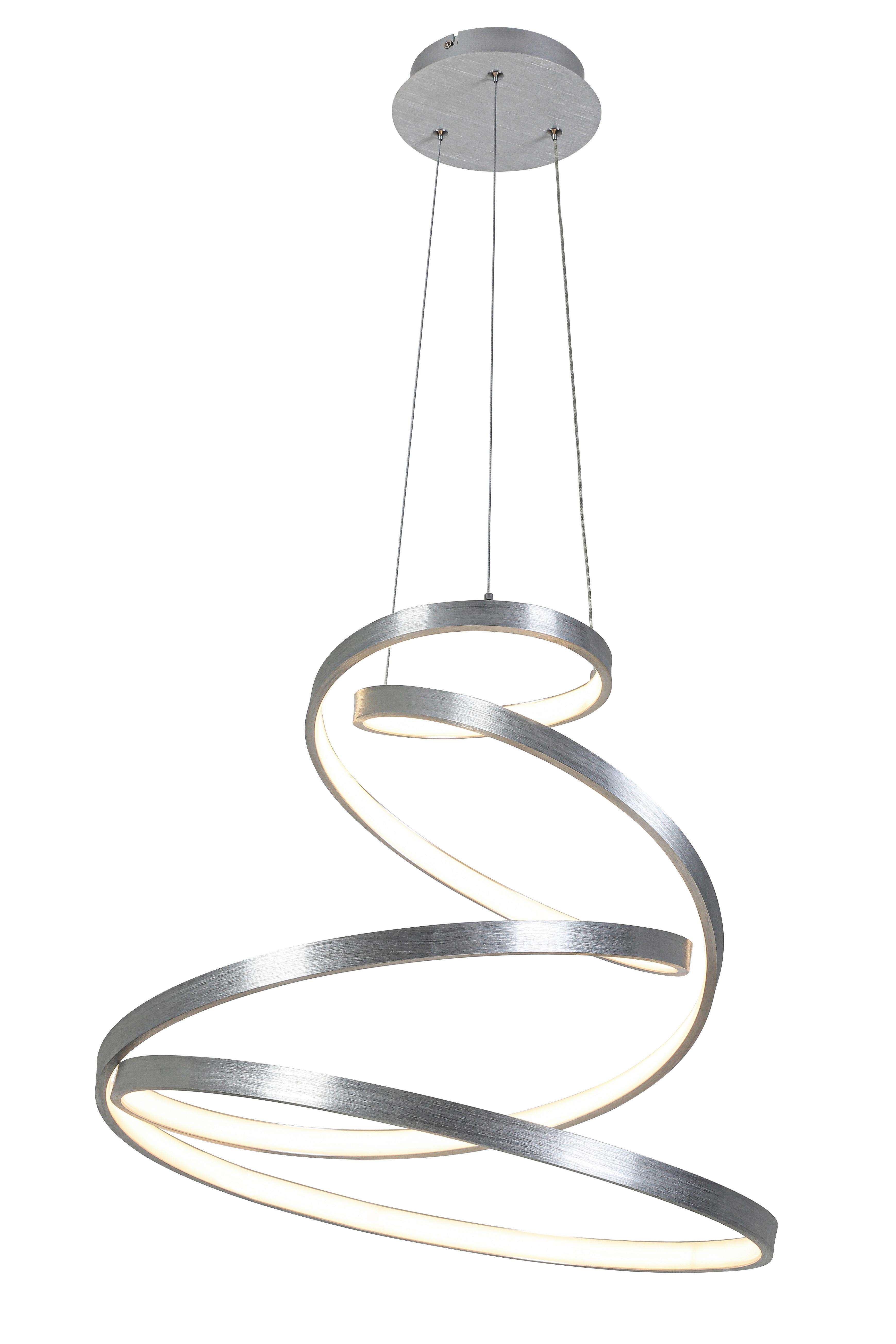 LED-HÄNGLAMPA SILVI - silver, Modern, metall/plast (50/50/120cm) - Mömax