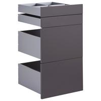 Set Predalov Unit, Antracit, 4 Kos, Š. 45 Cm - Moderno, leseni material (45,3/83/47cm) - Based