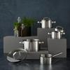 SET DE CASSEROLES SILVER LINE - clair/couleur inox, KONVENTIONELL, verre/métal - Gourmesto