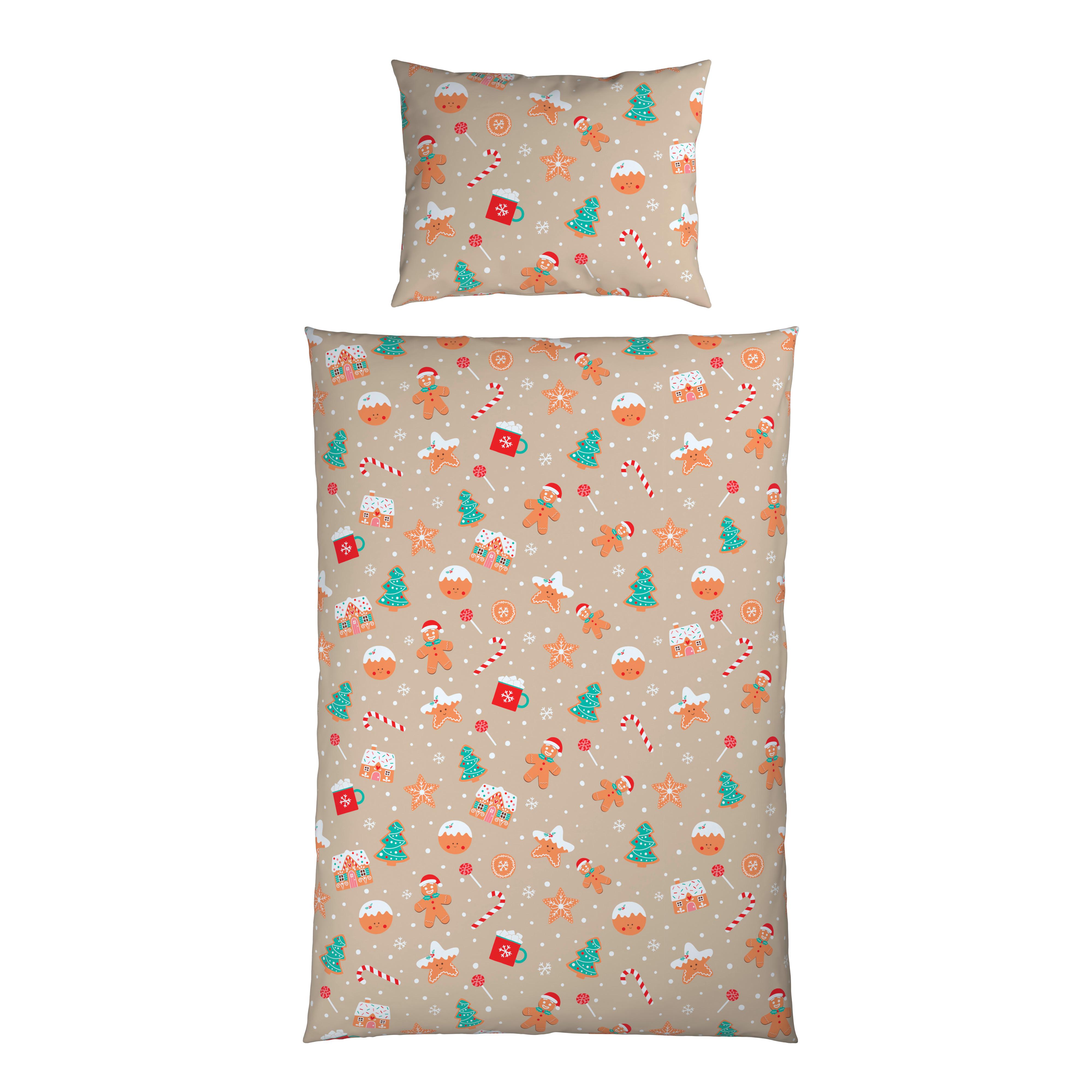 Posteljina Lebkuchen 140x200/60x80cm - višebojno, tekstil (140/200cm) - Mömax
