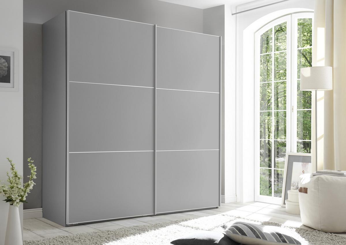 Ormar S Kliznim Vratima Includo - bijela/siva, Moderno, drvni materijal/metal (200/222/68cm) - Premium Living