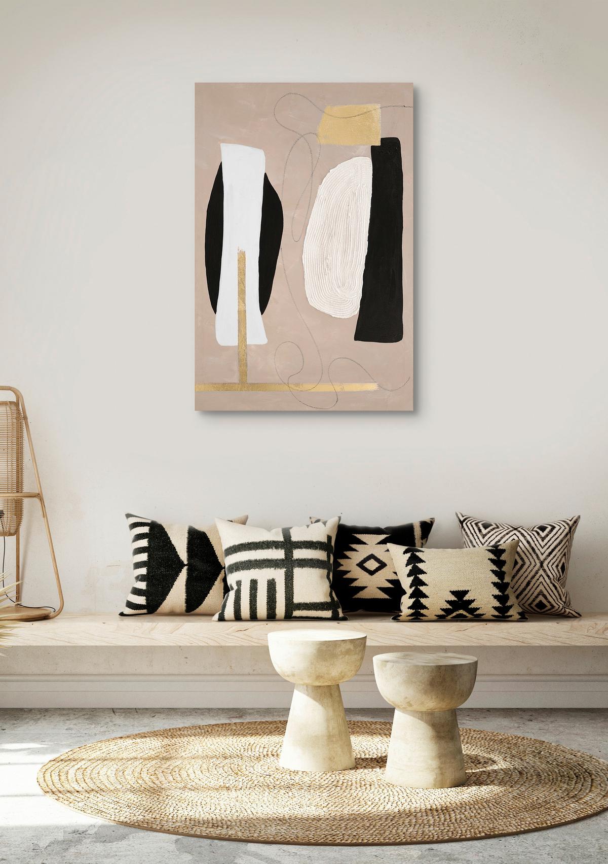 Keilrahmenbild Pablo Multicolor ca. 60x90cm - Multicolor, Holzwerkstoff/Textil (60/90cm) - Modern Living