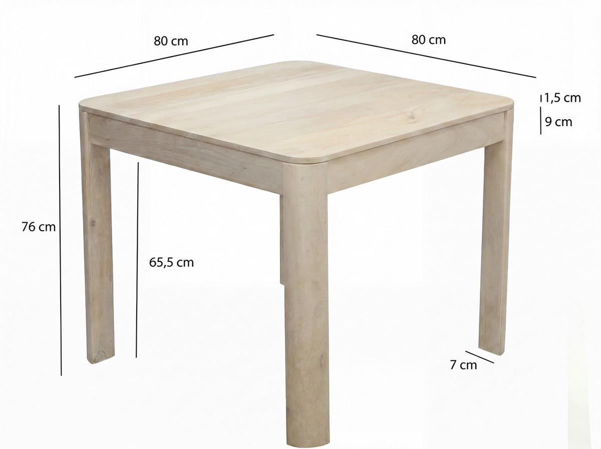 Esstisch Wl7.378 - Weiss, Design, Holz (80/80/76cm) - Livetastic
