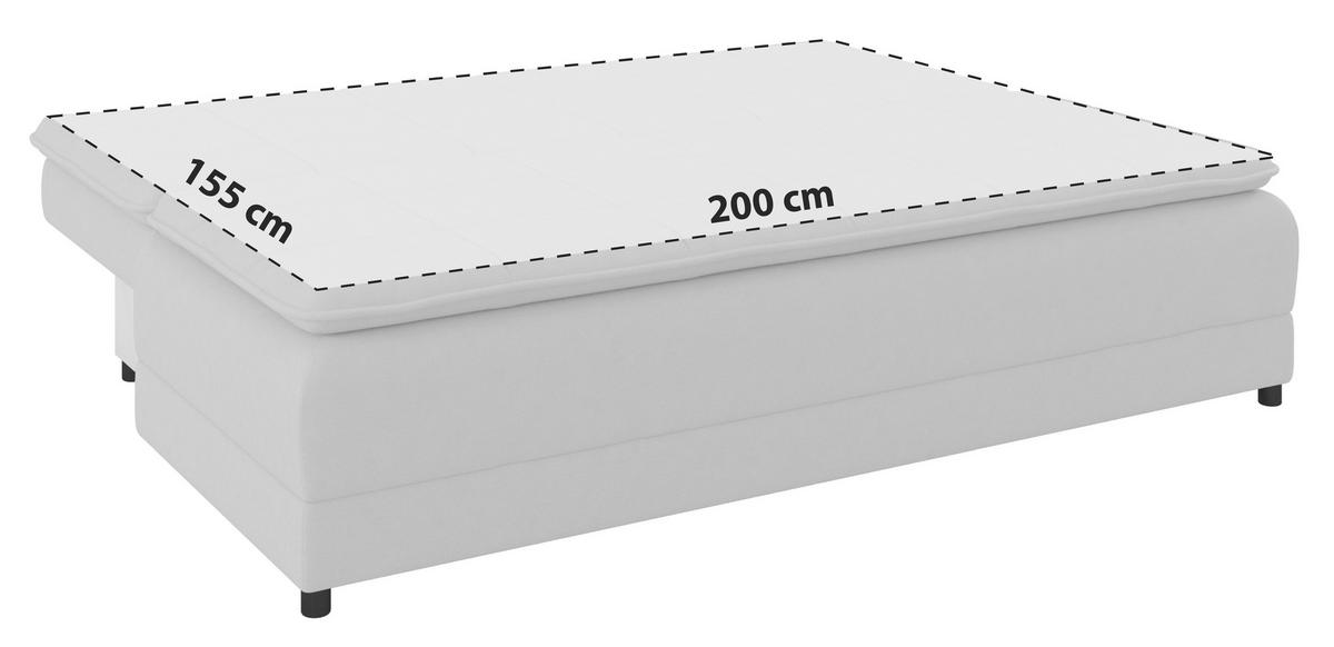 Canapea extensibila ALICE - taupe, Modern, textil (202/73-92/105cm) - Modern Living