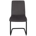 Schwingstuhl aus Samt in Grau - Schwarz/Grau, MODERN, Textil/Metall (48/59/86,5cm) - Modern Living Schwingstuhl aus Samt in Grau - Schwarz/Grau, MODERN, Textil/Metall (48/59/86,5cm) - Modern Living