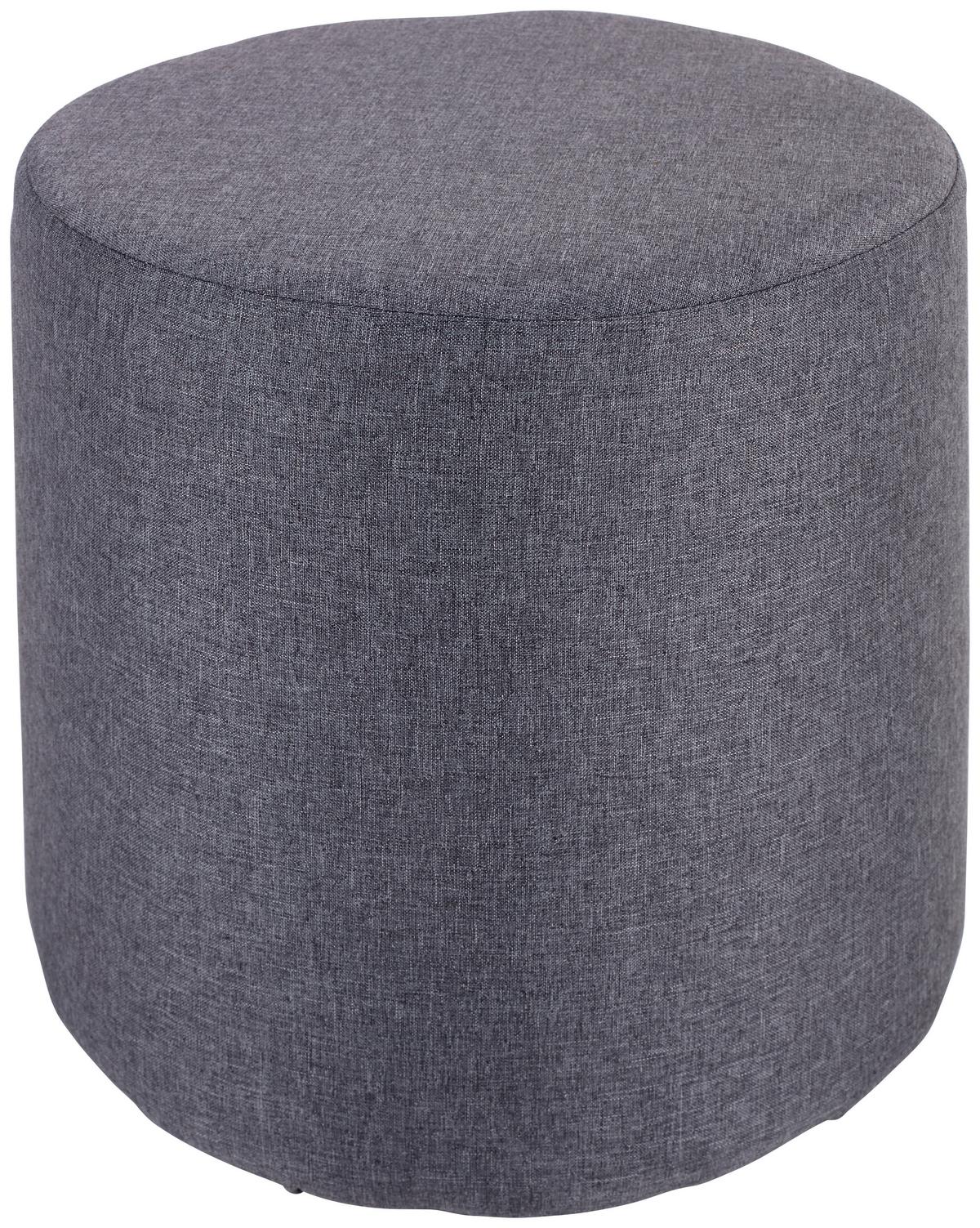 Taburet Leo - gri, Basics, lemn/textil (33/33cm)