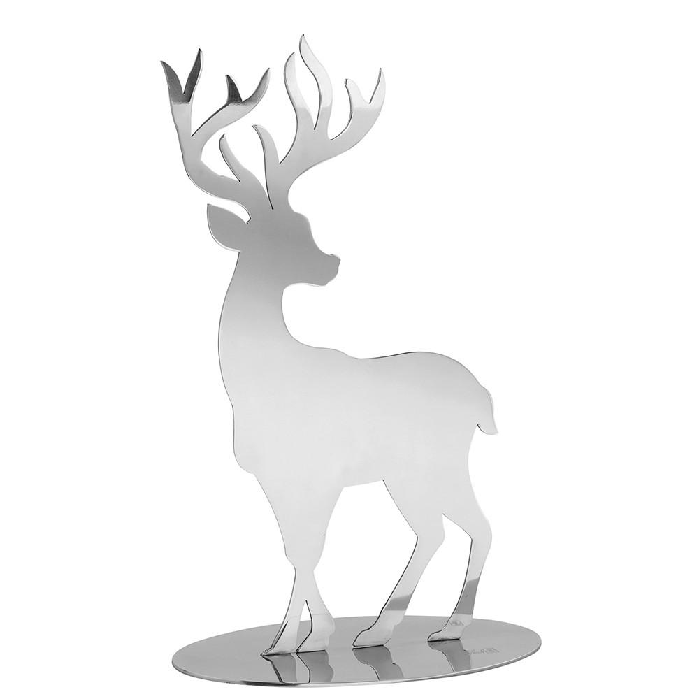 RENIFER DEKORACYJNY 141337 JASPER - kolor srebrny, Konventionell, metal (12,5/20/5cm) - Fink