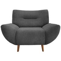Sessel Drago Anthrazit Chenille - Wildeiche/Anthrazit, MODERN, Holz/Textil (111/81/90cm) - P & B