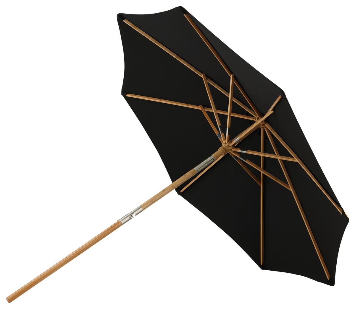 Sonnenschirm Cerox ca. 270x250 cm Schwraz - Schwarz, KONVENTIONELL (270/250cm) - Gardenson