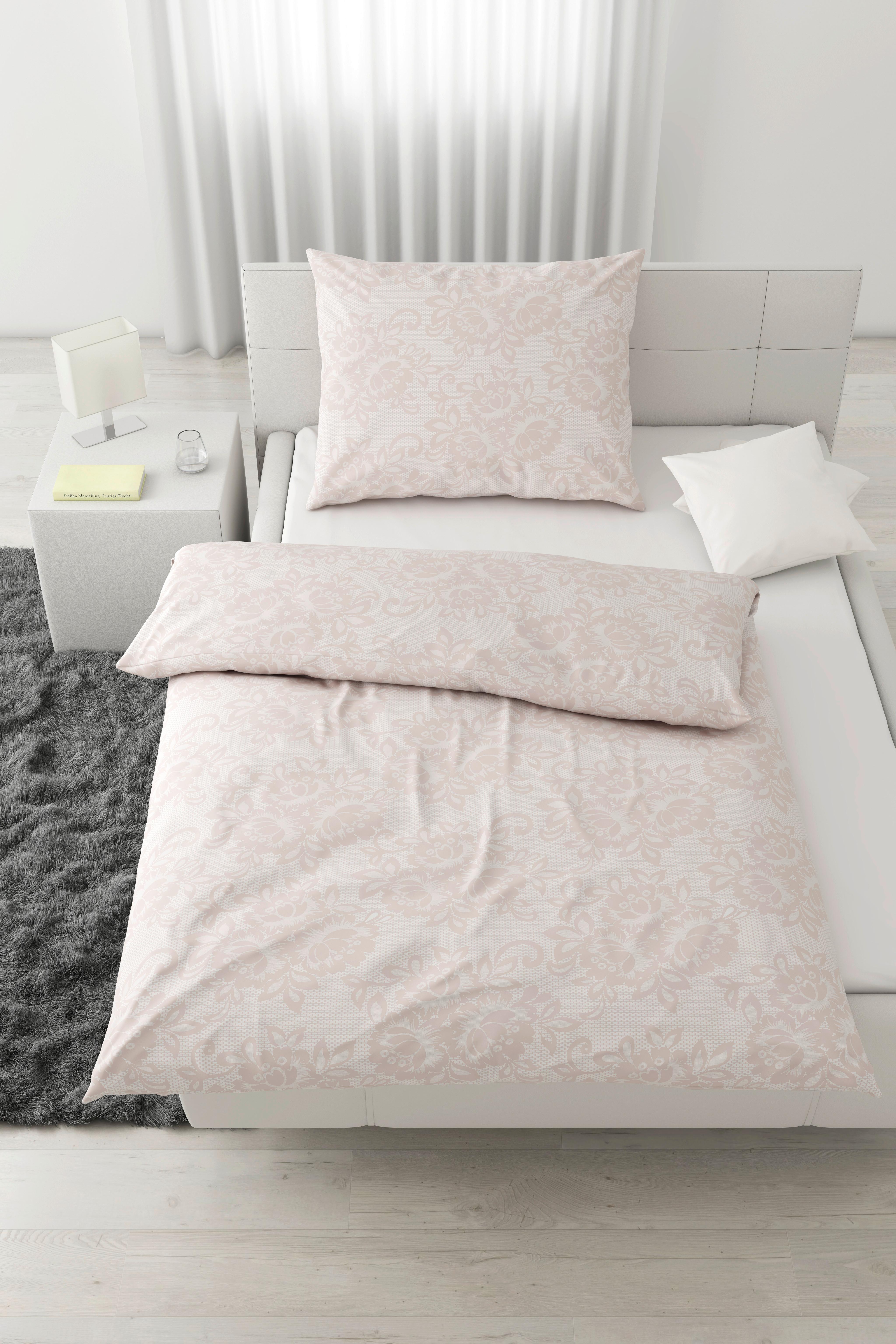 BETTWÄSCHESET SENTA - Rosa, Romantik / Landhaus, Textil (160/210cm) - Modern Living
